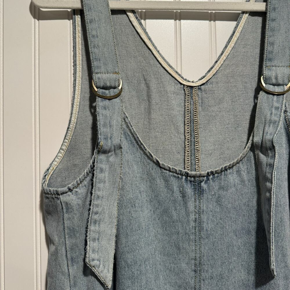Tea N Rose Denim Jumper Dress Size Small - Picture 5 of 7